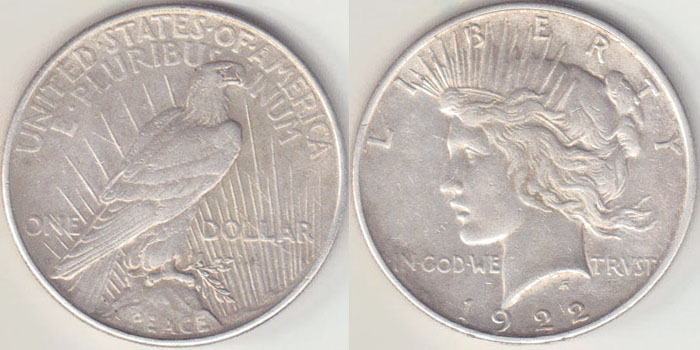 1922 USA silver $1 (Peace) A002682